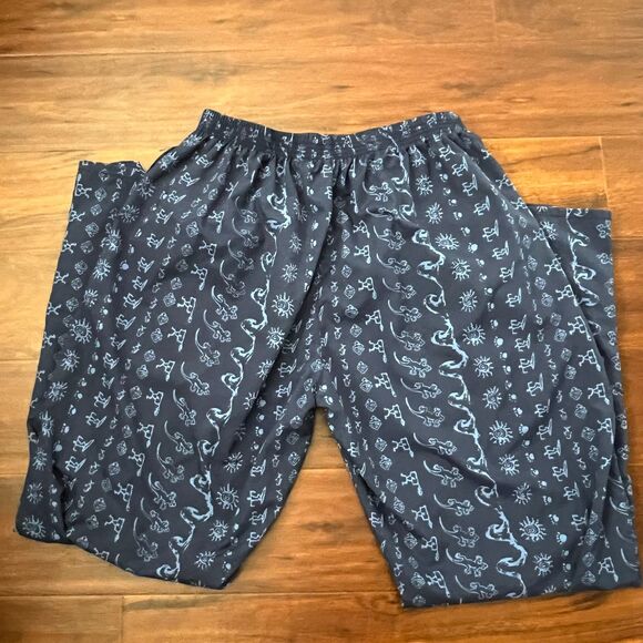 Gecko Hawaii Wave Beach Pants XL Blue Gray 90s Swim Parachute Pants - Picture 2 of 4